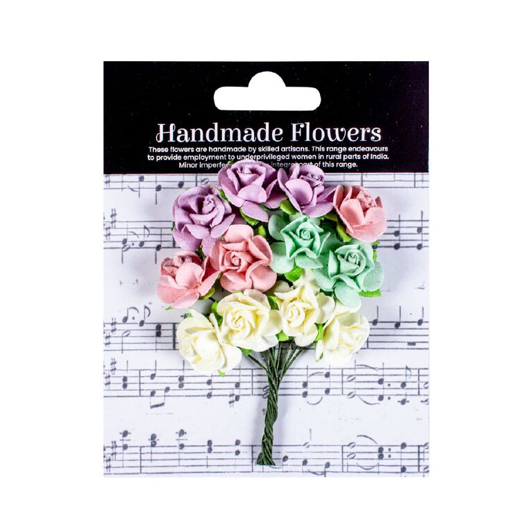 Uniti Craft Handmade Flowers Catalina 2.5cm 12 Piece Assorted Colours, , hi-res