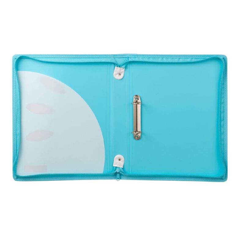 ColourHide Ring Zipper Binder Sky, , hi-res