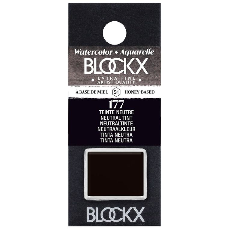 BLOCKX Watercolour Half Pan S1 177 Neutral Tint, , hi-res