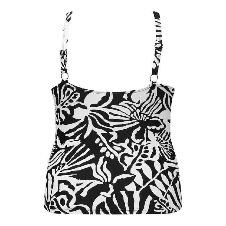H&H Curve Women's Size Twist Tankini, Black, hi-res