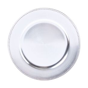 Living & Co Metallic Under Plate Reusable Silver Grey