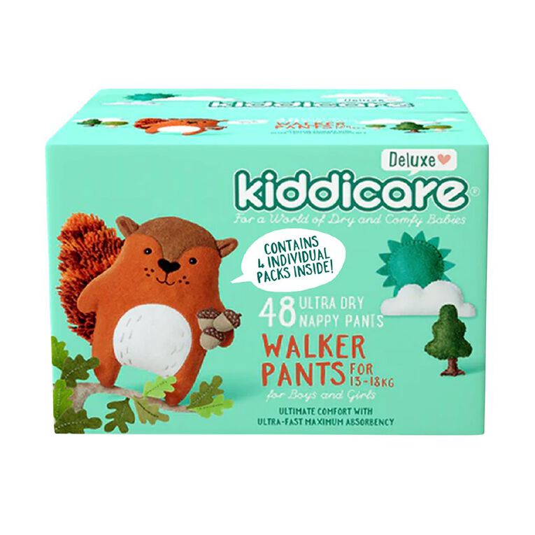 Kiddicare Deluxe Nappy Pants Walker 13-18kg 48's, , hi-res