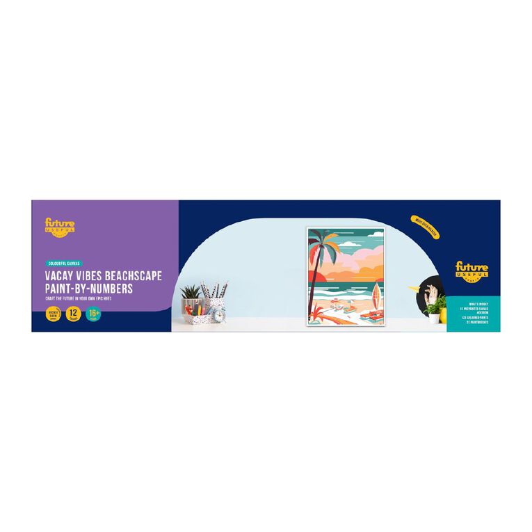 Future Useful Crafty Vacay Vibes Beachscape Paint by Numbers, , hi-res