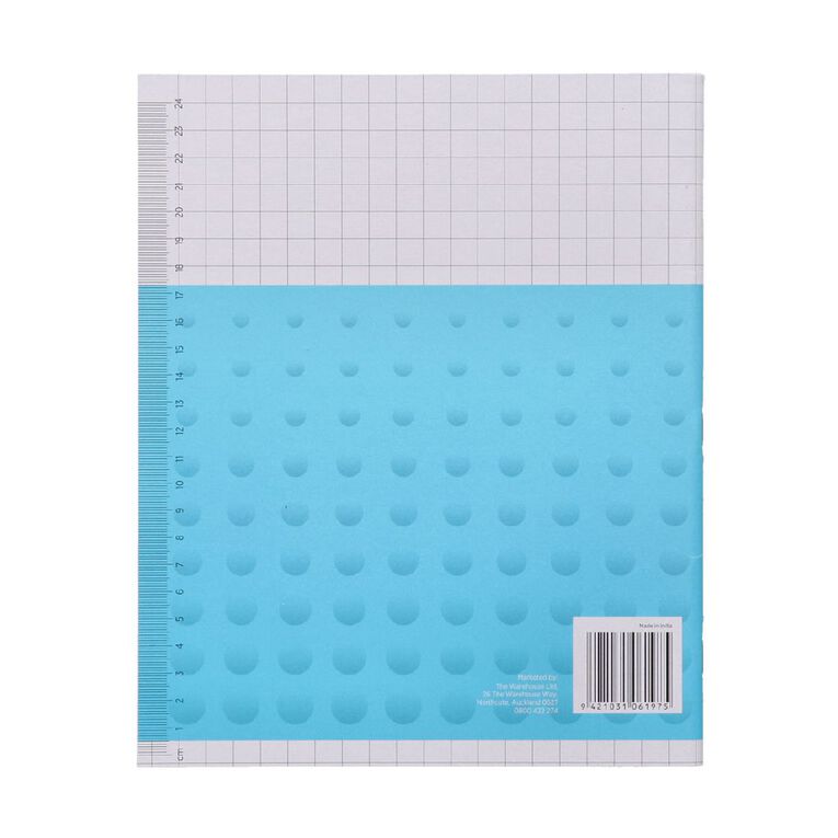 WS Exercise Book 1H5 10mm Quad 36 Leaf Blue Mid, , hi-res
