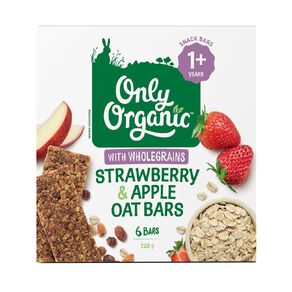 Only Organic Strawberry & Apple Oat Bars 1+ Years 20gx6