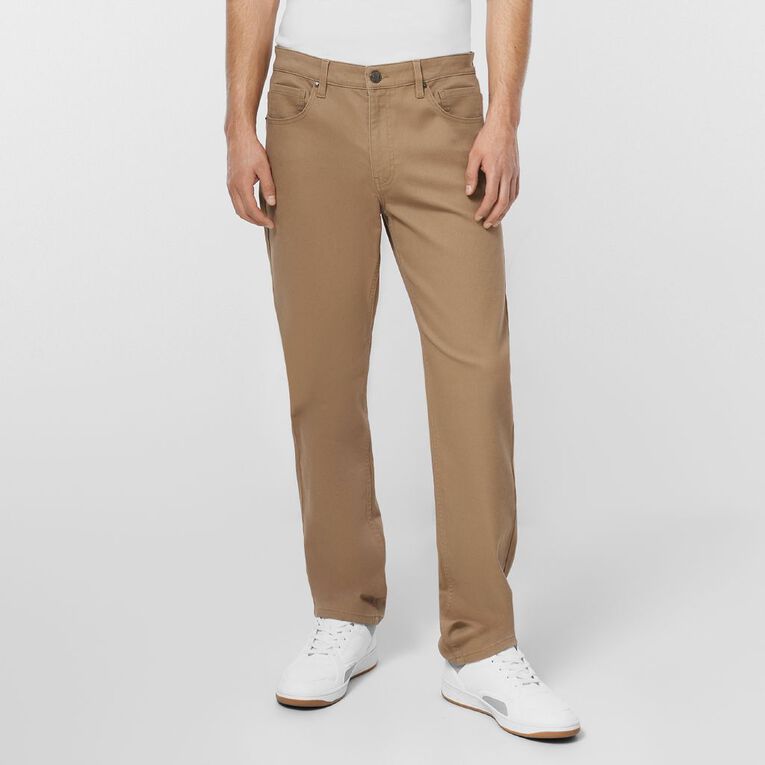 H&H Men's Straight Leg Jeans, Brown Mid, hi-res