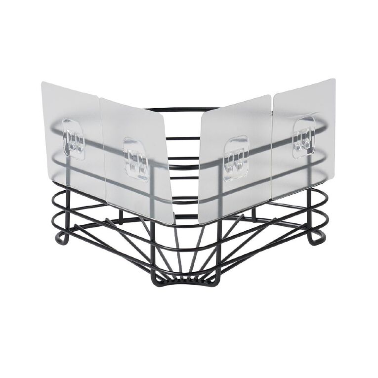 Living & Co Shower Caddy Corner Black, , hi-res