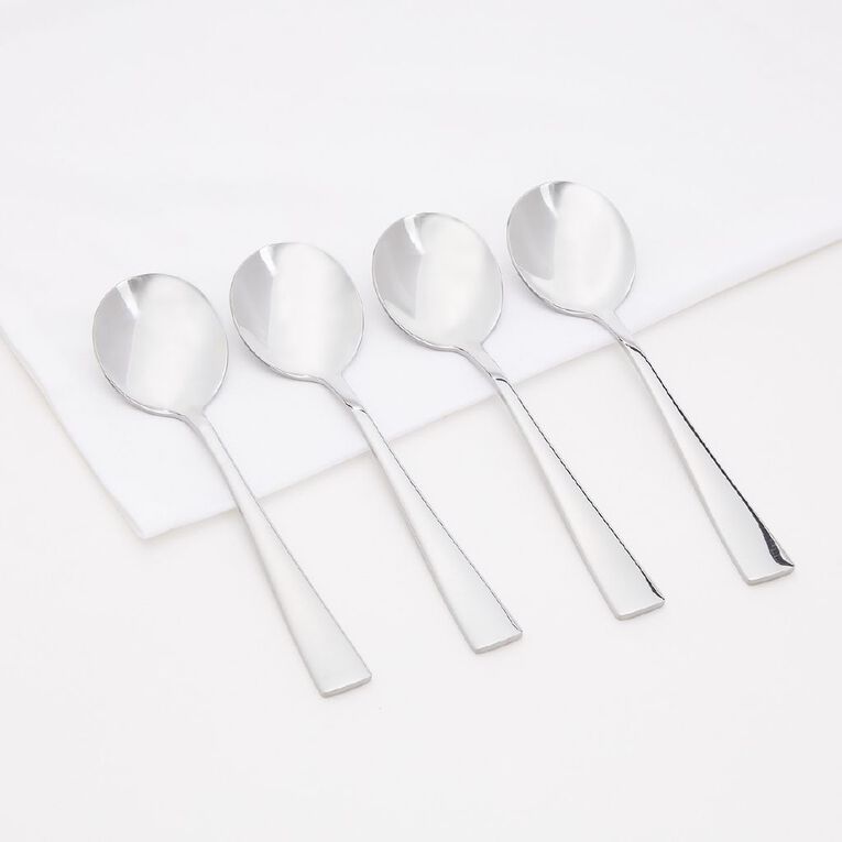 Living & Co Urban Soup Spoons Stainless Steel Stainless Steel 4 Pack, , hi-res