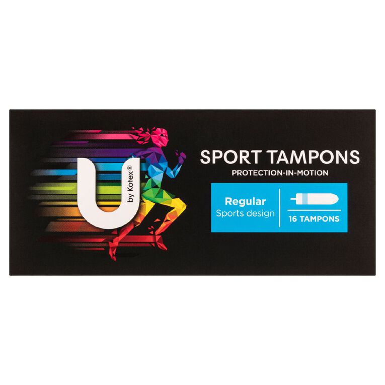 U By Kotex Regular Sport Tampons 16 Pack, , hi-res