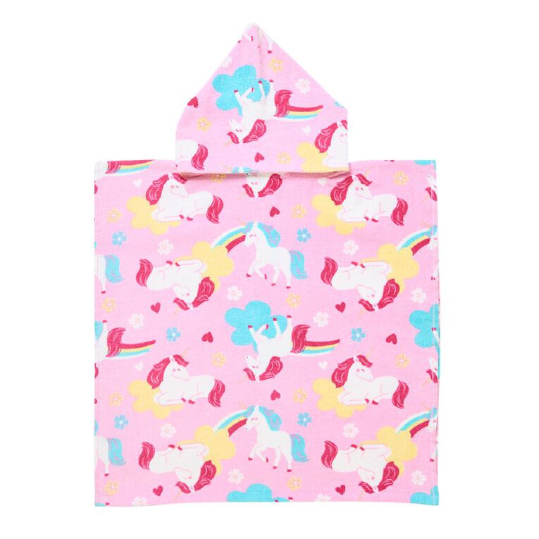 Living & Co Kids Hooded Towel Unicorn 60cm x 120cm, , hi-res