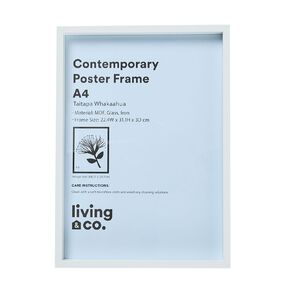 Living & Co Contemporary Poster Frame White A4