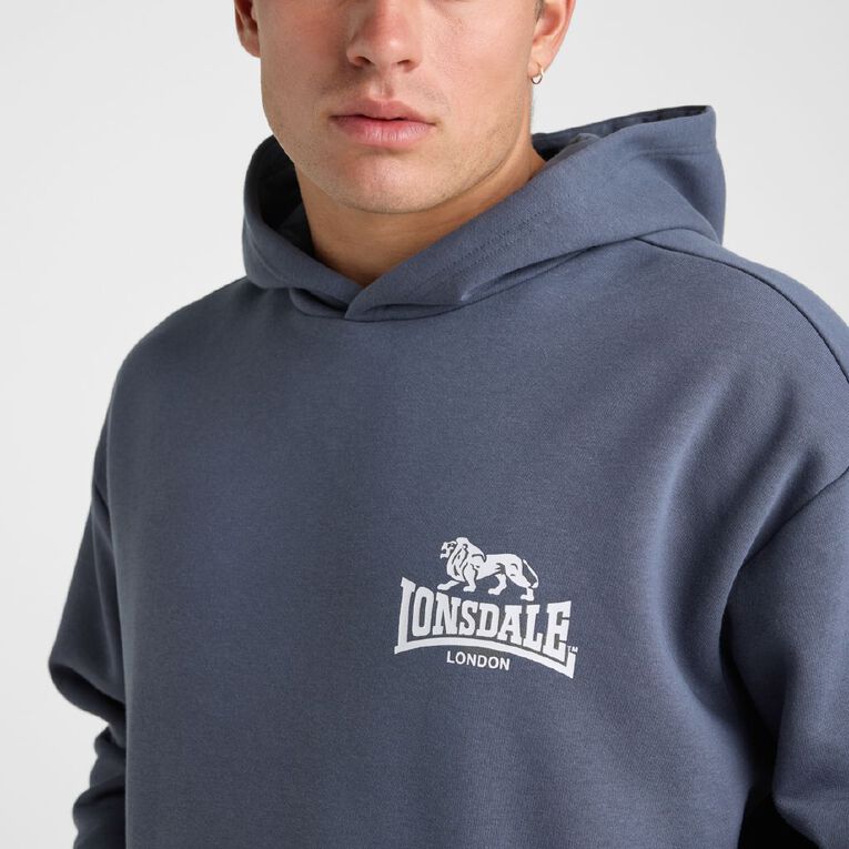 Lonsdale Men's Sport Hoodie, Blue, hi-res