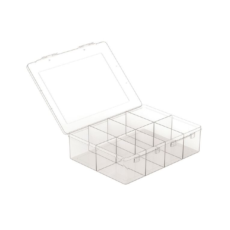 Living & Co Storage Box 8 Compartment Clear Clear The Warehouse