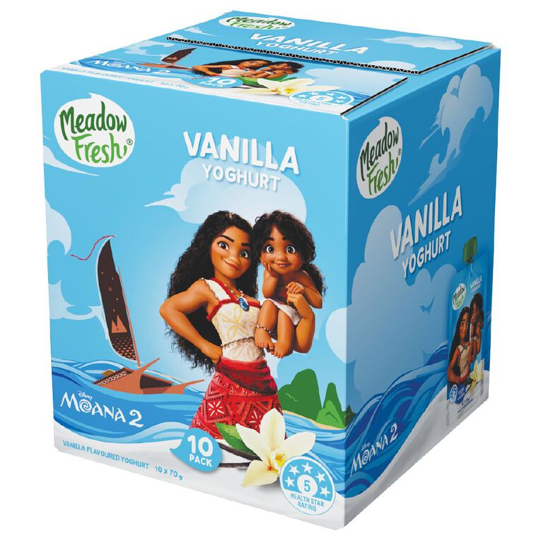 Meadow Fresh Vanilla Yoghurt Pouch 70g 10 Pack