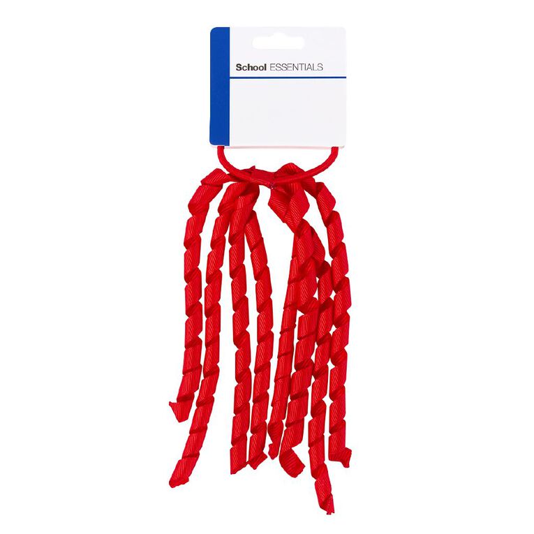 School Essentials Twirl Hair Tie Red, , hi-res