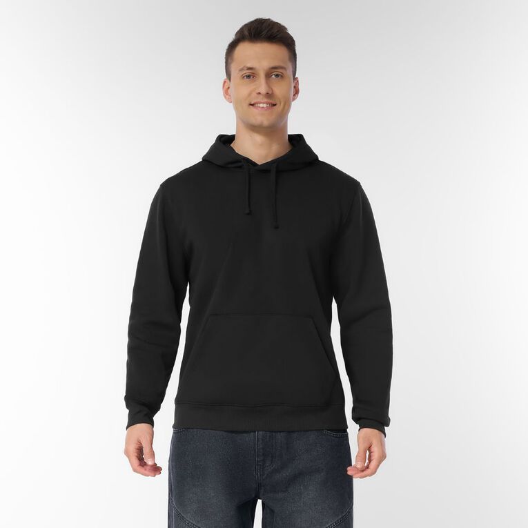 H&H Men's Plain Hoodie Sweatshirt, Black, hi-res