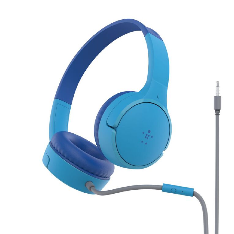 Belkin Belkin SoundForm Mini Wired On-Ear Kids Headphones - Blue, , hi-res