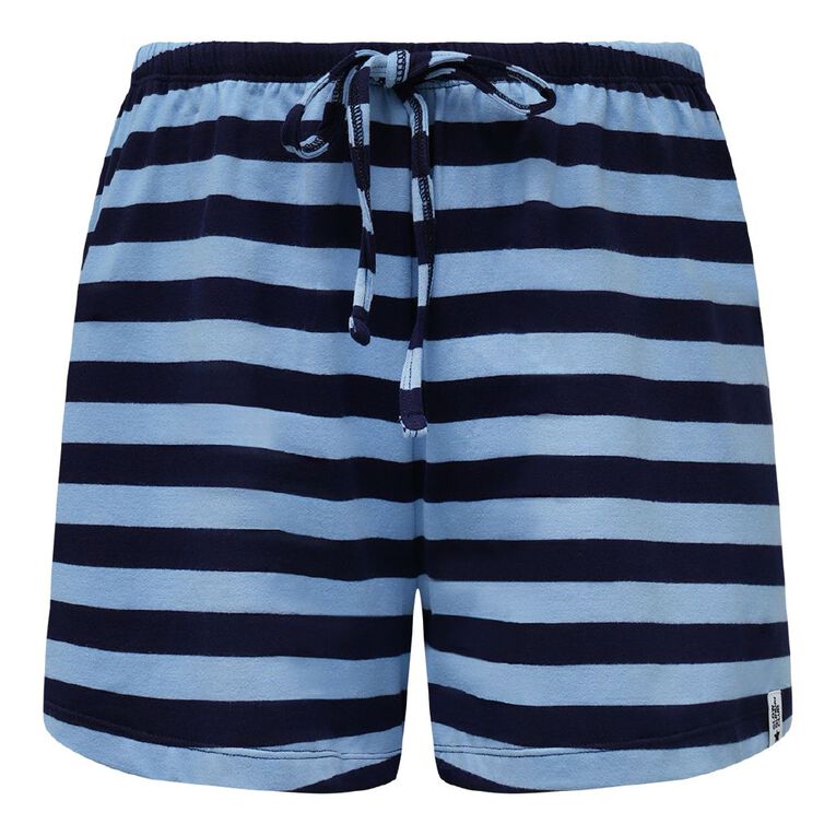 H&H Women's Lounge Peached Jersey Shorts, Blue Dark, hi-res