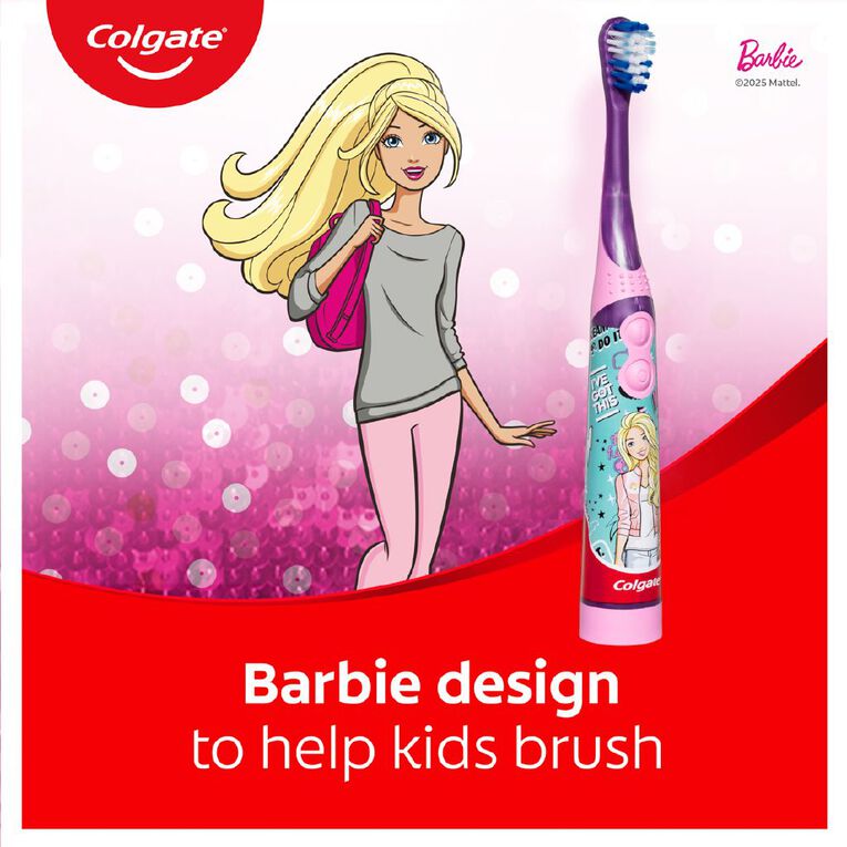 Colgate Barbie Kids' Sonic Power Toothbrush, , hi-res
