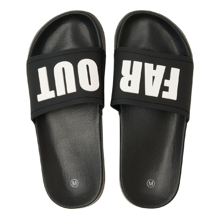 H&H Women's Kiwiana Slides, Black, hi-res