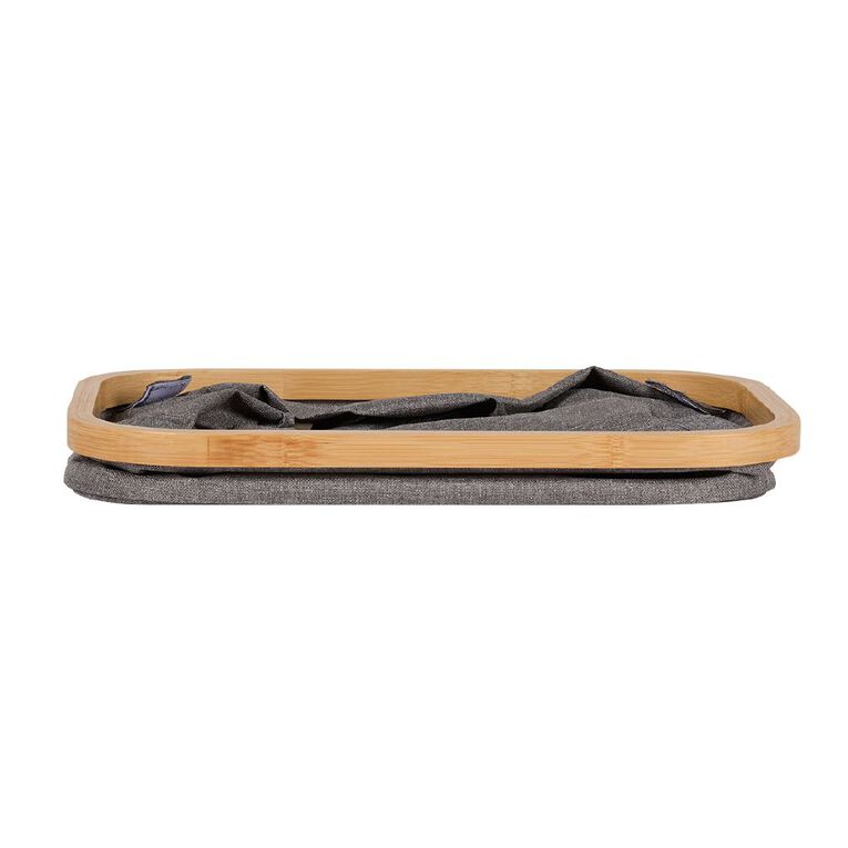 Living & Co Fabric Basket With Bamboo Trim Small, , hi-res