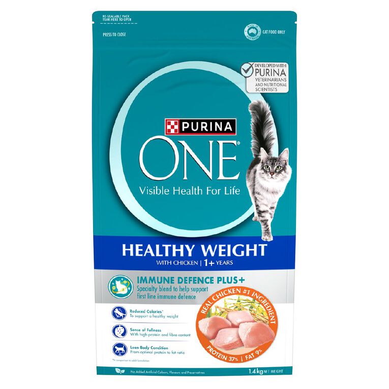 PURINA ONE Adult Healthy Weight Chicken Dry Cat Food 1.4kg, , hi-res