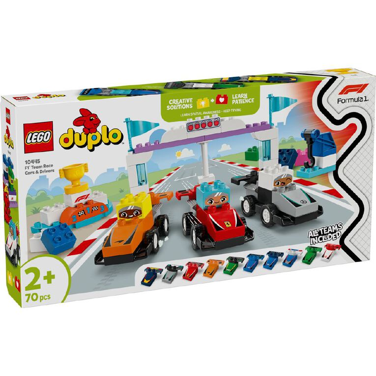 LEGO DUPLO F1 Team Race Cars & Drivers 10445, , hi-res