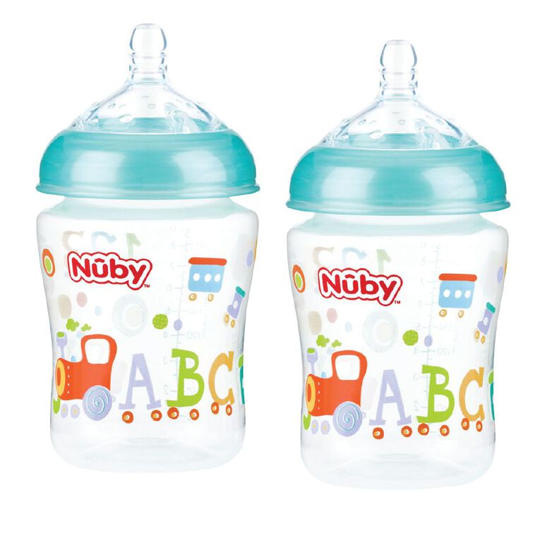 Nuby Wide Neck Bottle 270ml 2 Pack, , hi-res
