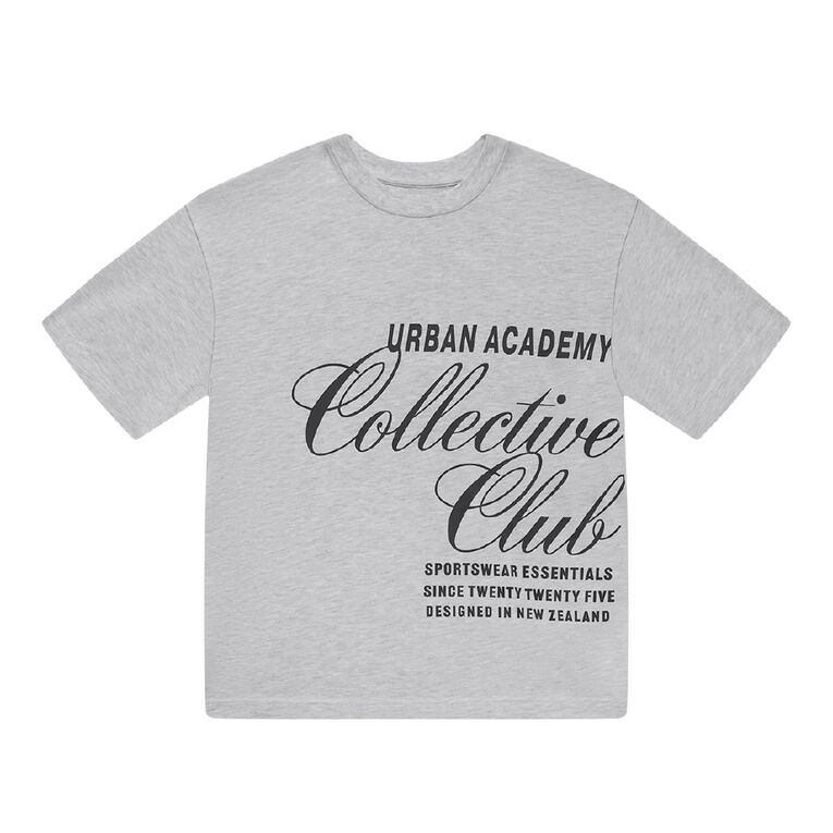 Young Original Short Sleeve Urban Academy Heavy Weight Boxy Tee, Grey Light, hi-res