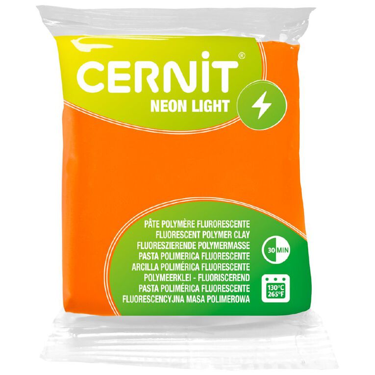 Cernit Polymer Clay Neon Light 56g Orange Orange, , hi-res