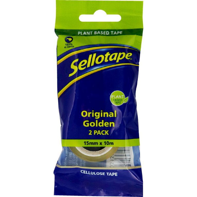 Sellotape Cellulose Tape 15mm x 10m 2 Pack Clear, , hi-res
