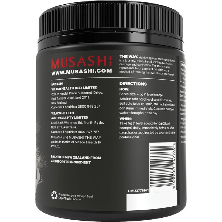 Musashi Unflavoured Creatine 350gm, , hi-res