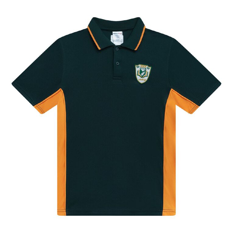 Schooltex Iqra Boys Polo With Embroidery, Bottle/Gold, hi-res