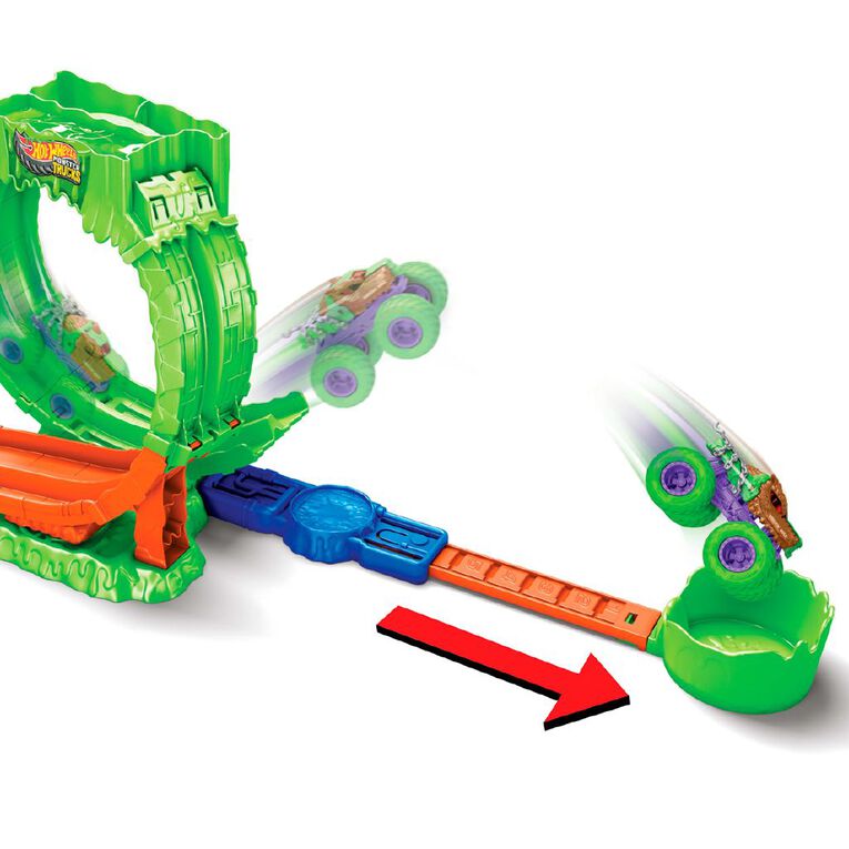 Hot Wheels Monster Trucks Mutant Chaos Loop Blast Playset, , hi-res