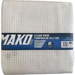 Mako Clear View PE Tarpaulin 135gsm 10x12ft