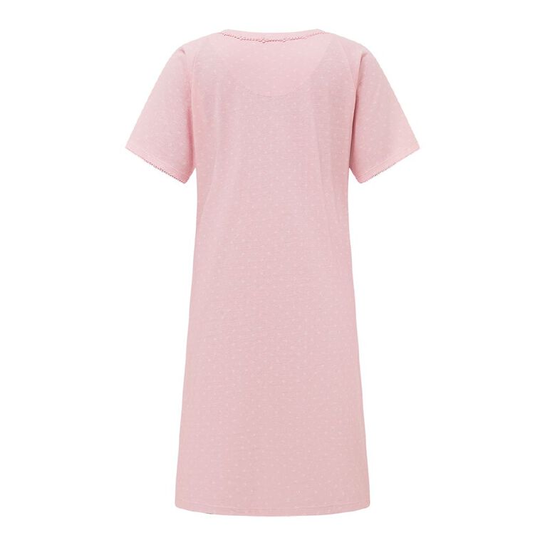 H&H Women's Knit Traditional Nightie, Pink Light, hi-res