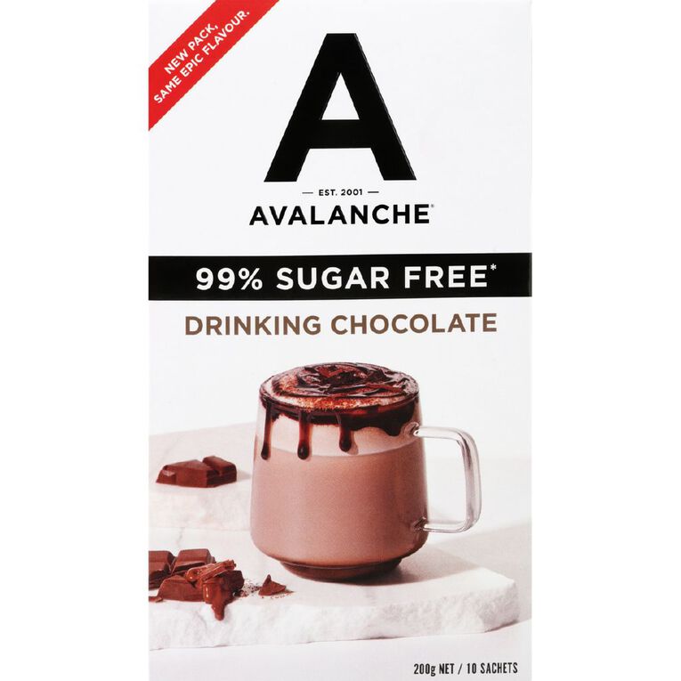 Avalanche Avalanche 99% Sugar Free Drinking Chocolate 10 Pack, , hi-res