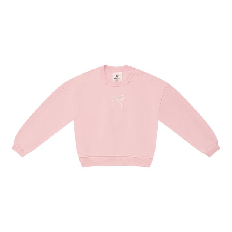 Young Original Babies' Heavy Fleece Sweatshirt, Pink Mid, hi-res