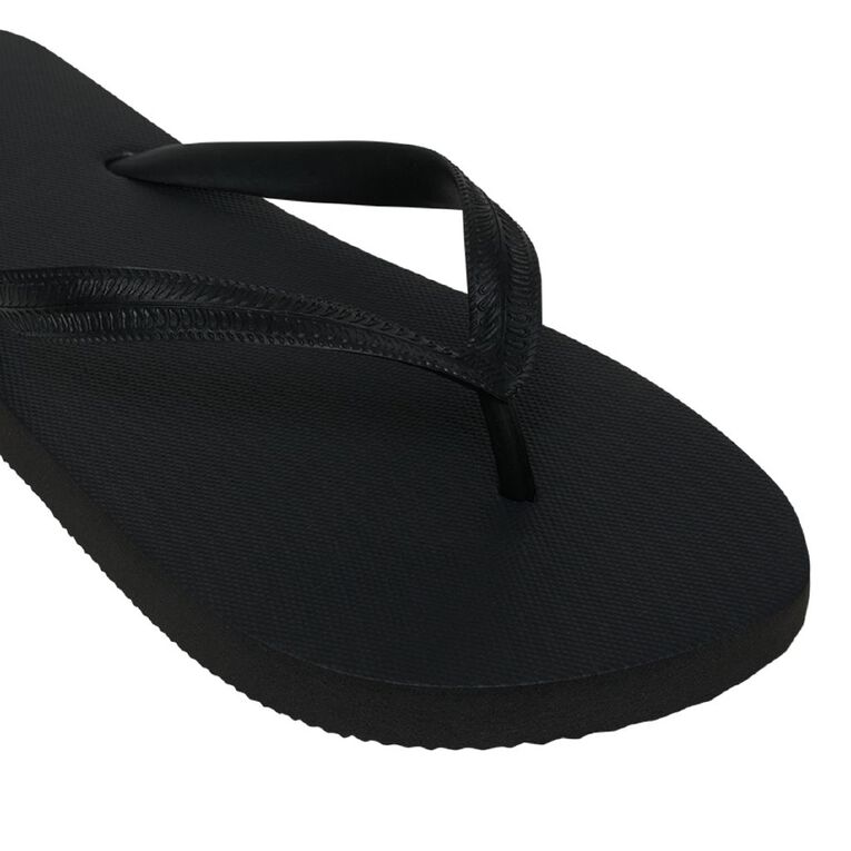 H&H Men's Plain Jandals, Black, hi-res