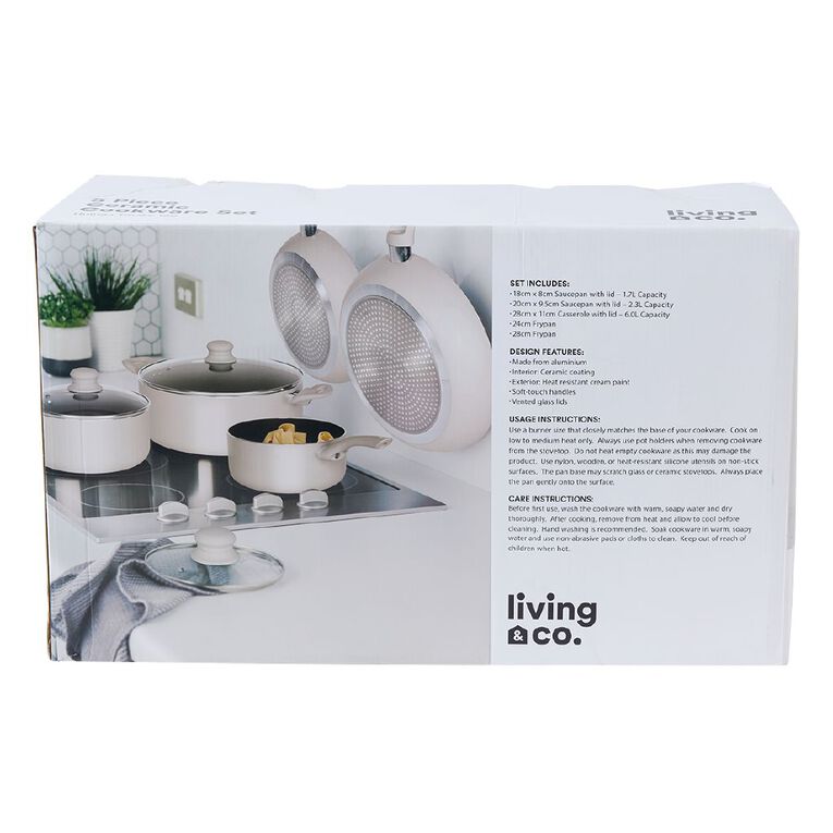 Living & Co Ceramic Cook Set Grey, , hi-res