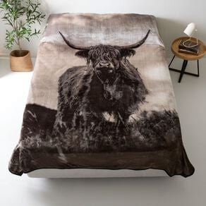 Living & Co 400gsm Mink Feel Blanket Henriet Multi-Coloured Queen