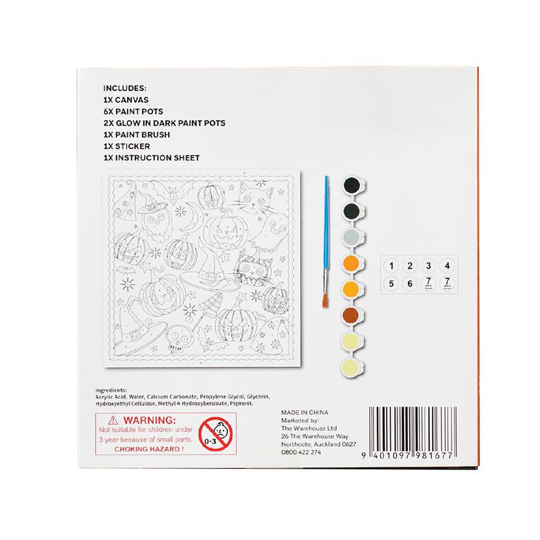Scarehouse Paint By Numbers Glow In The Dark Canvas, , hi-res