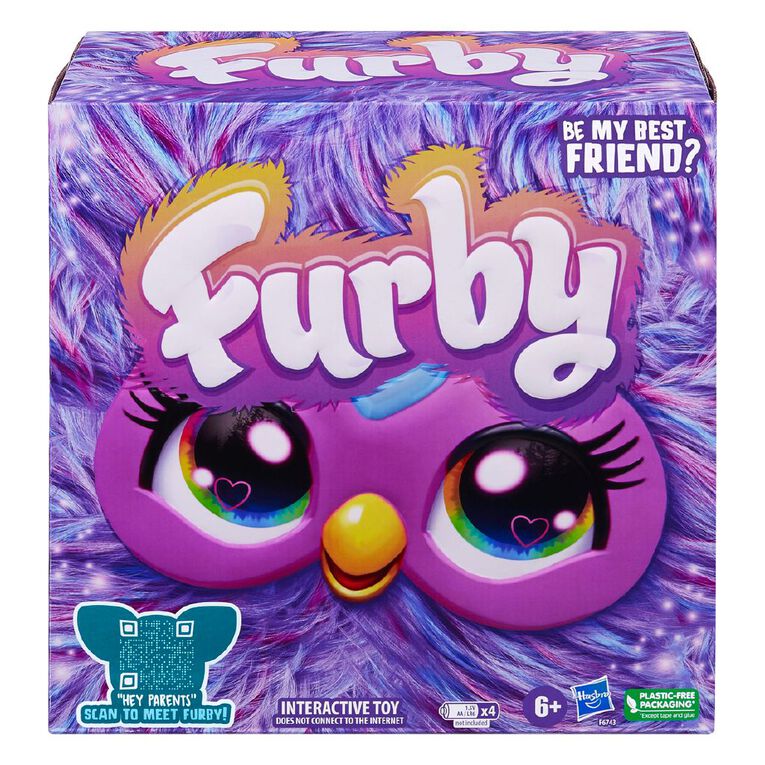 Furby Interactive Plush Purple, , hi-res