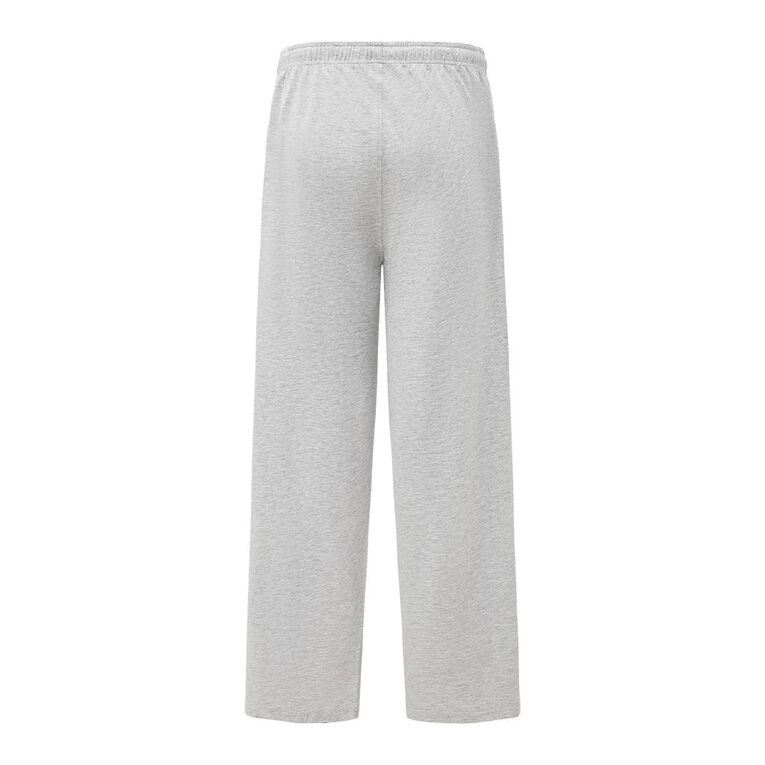 H&H Men's Plain Knit Pyjama Pants, Grey Marle, hi-res