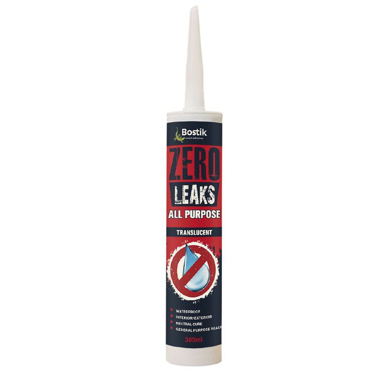 Bostik Zero Leaks All Purpose Translucent Cartridge 300ml, , hi-res