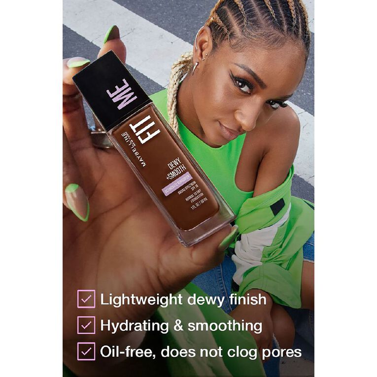 Maybelline Fit Me Dewy + Smooth Foundation 125 Nude Beige, , hi-res