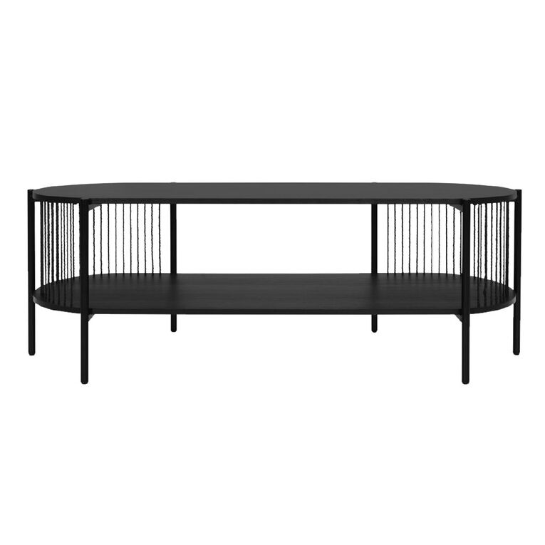 Living & Co Ezra Rope Entertainment Unit Black, , hi-res