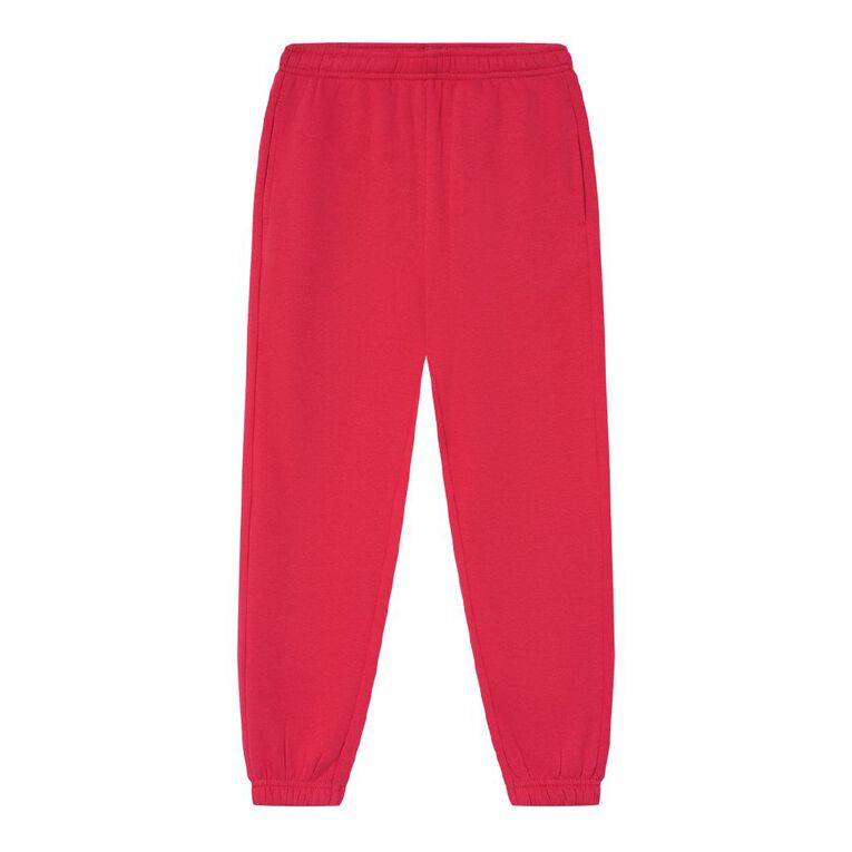 Young Original Plain Cuffed Trackpants, Red Mid, hi-res