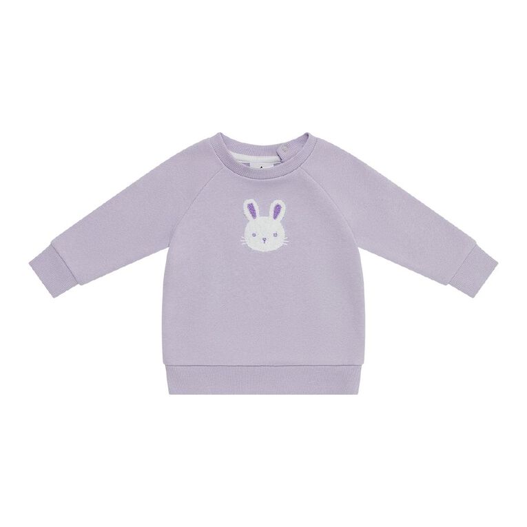 Young Original Babys' 2pc Boucle Sweatshirt and Trackpants Set, Purple Light, hi-res