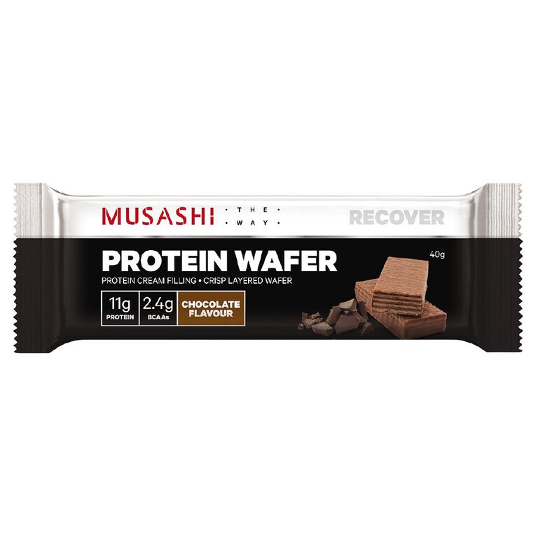 Musashi Protein Wafer Chocolate Bar 40g, , hi-res